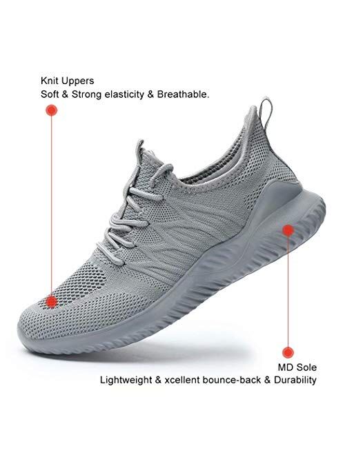 KEEZMZ Womens Ladies Walking Running Shoes Slip On Lightweight Casual Tennis Sneakers Clothes Shoes