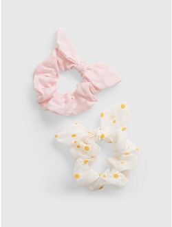 Kids Polyester Bow Scrunchie (2-Pack)