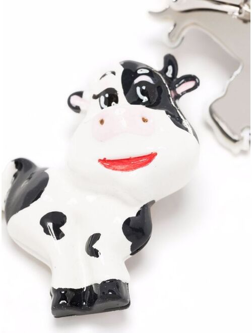 Moschino cow clip-on earrings