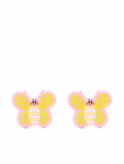 Moschino butterfly clip-on earrings