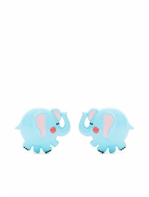 Moschino elephant-shaped clip-on earrings