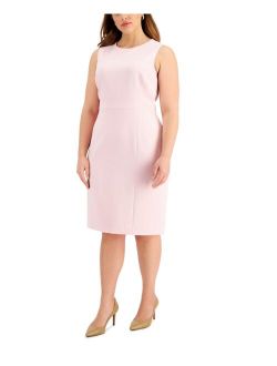 Plus Size Stretch Sleeveless Crepe Dress