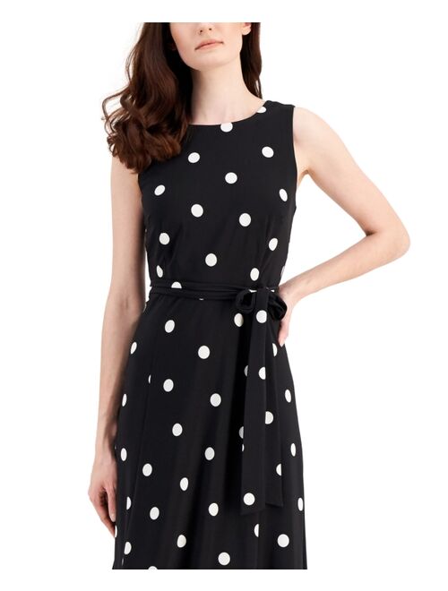 Kasper Women's Dot-Print Midi Dress