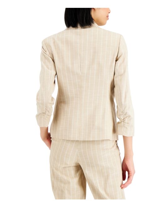 Kasper Women's Textured-Stripe One-Button Blazer