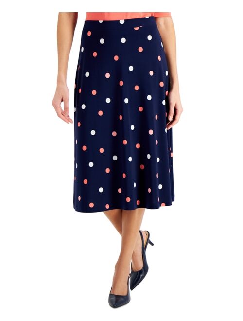 Kasper Printed Knit Skirt