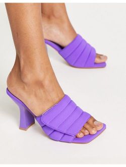 Ross padded heeled sandal in purple