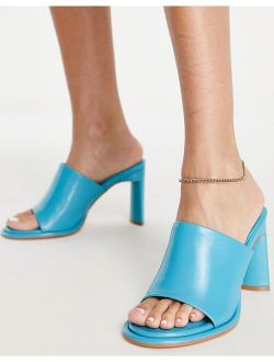 Rianna unlined round toe mule in teal