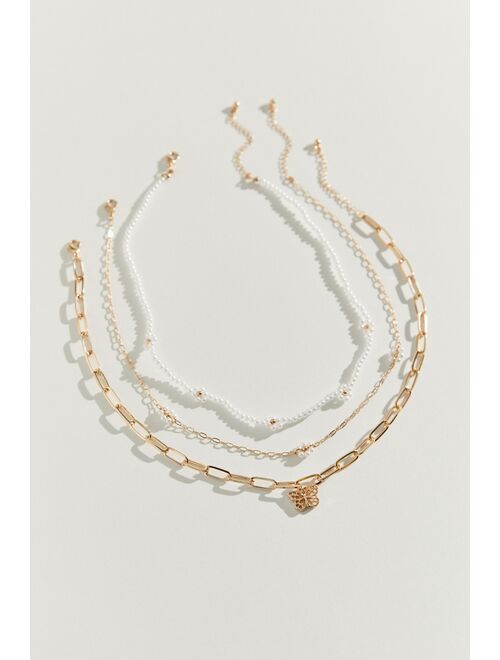 Urban Outfitters Agnes Pearl Layer Necklace Set