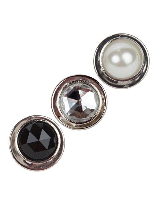 Trenton Gifts Cover Up Buttons | Set of 3 | Pearl Black Diamond
