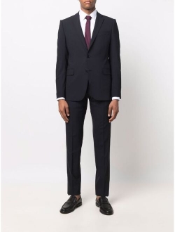 single-breasted two-piece wool suit