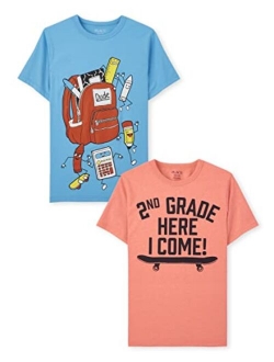 Boys Short Sleeve Graphic T- Shirt 2-pack