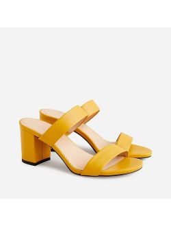 Lucie double-strap block-heel sandals