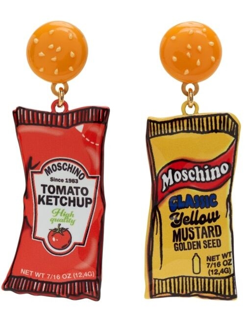 Moschino Red & Yellow Ketchup Mayo Earrings