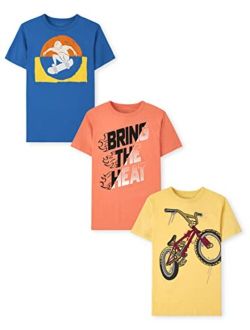 Boys Short Sleeve Graphic T-Shirt 3-Pack