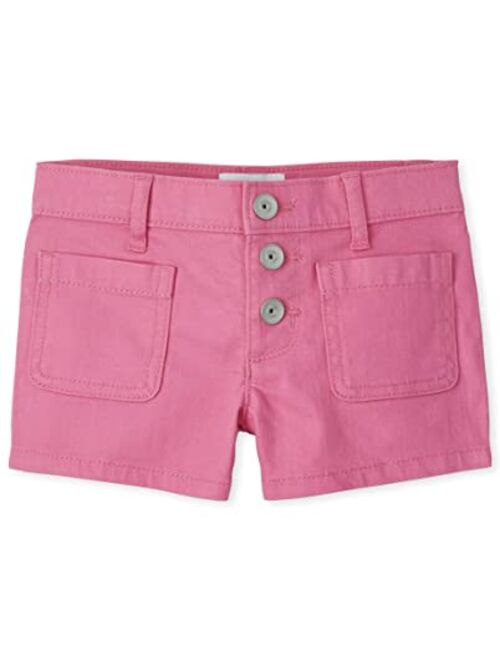 The Children's Place Girls Twill Fashion Shorts