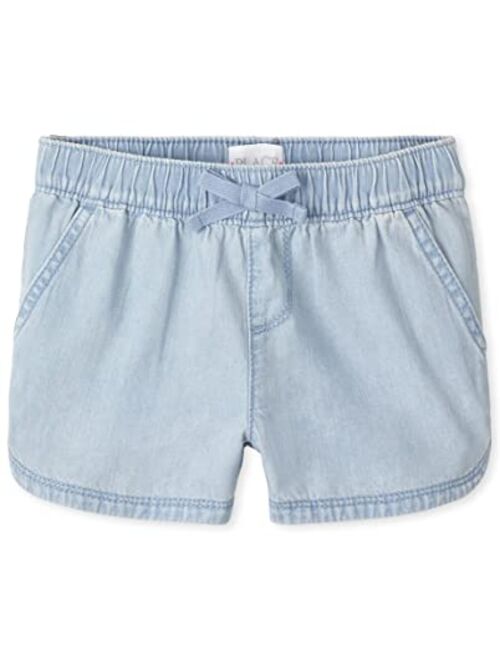 The Children's Place Single Girls Denim Pull on Shorts