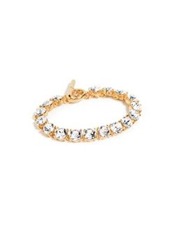 Kenneth Jay Lane Women's Gold Toggle Bracelet with Round Crystals