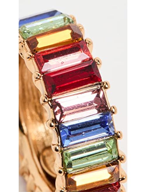 Kenneth Jay Lane Women's Gold Rainbow Baguettes Eternity Ring