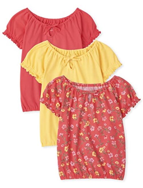 The Children's Place Girls Floral Ruched Top 3-Pack