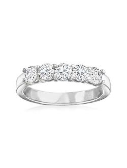 Diamond Five Stone Ring in 14kt White Gold