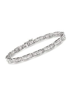 3.00 ct. t.w. Diamond Baguette Bracelet in 14kt White Gold