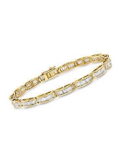 3.00 ct. t.w. Baguette Diamond Bracelet in 14kt Yellow Gold