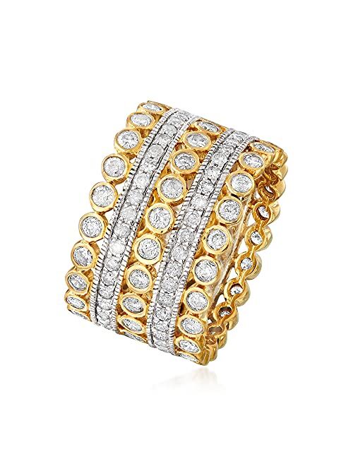 Ross-Simons 3.00 ct. t.w. Diamond Multi-Row Eternity Ring in 14kt Yellow Gold