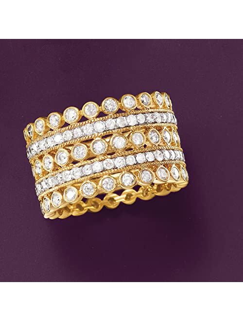 Ross-Simons 3.00 ct. t.w. Diamond Multi-Row Eternity Ring in 14kt Yellow Gold