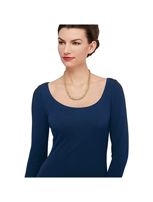 Ross-Simons 14kt Yellow Gold Graduated Byzantine Necklace