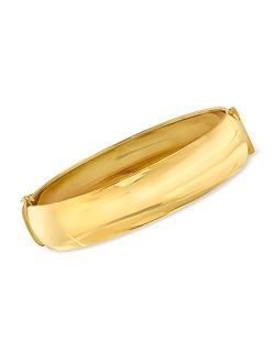 Italian 14kt Yellow Gold Bangle Bracelet. 8 inches