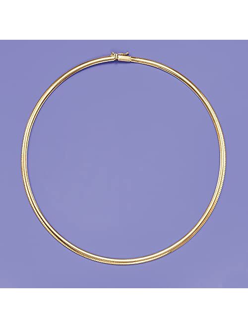 Ross-Simons Italian 4mm 18kt Yellow Gold Omega Necklace
