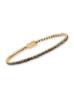 5.00 ct. t.w. Black Diamond Tennis Bracelet in 14kt Yellow Gold