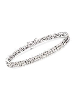 5.00 ct. t.w. Diamond 2-Row Bracelet in Sterling Silver