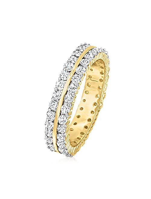 Ross-Simons 2.00 ct. t.w. Diamond 2-Row Eternity Band in 14kt Yellow Gold