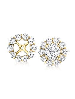 Diamond Earring Jackets in 14kt Gold I-J Color I2 Clarity