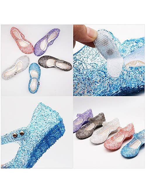 eccbox Princess Girls Sandals Dance Party Cosplay Jelly Shoes Mary Jane for Toddler Kids
