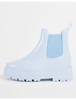 Gadget chunky chelsea wellies in pastel blue