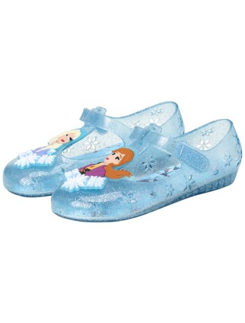 Disney Girls' Frozen Sandals - Waterproof Jelly Mary Jane Ballet Flats (Toddler/Little Girls)