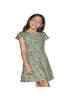Girls Floral Tiered Dress