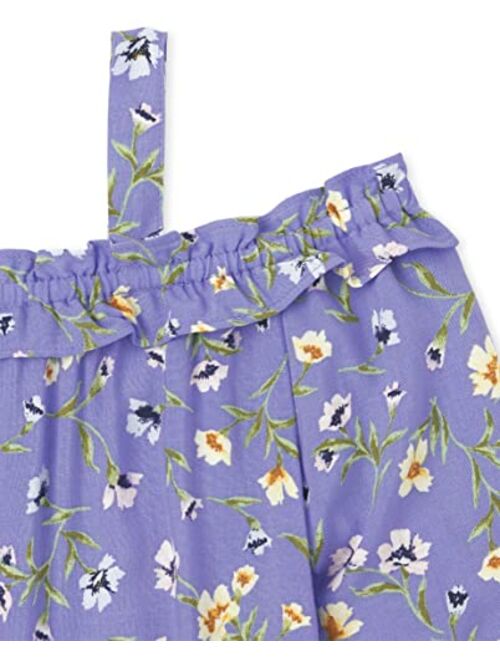 The Children's Place girls The Children's Place Girls Floral Off Shoulder Ruffle Romper