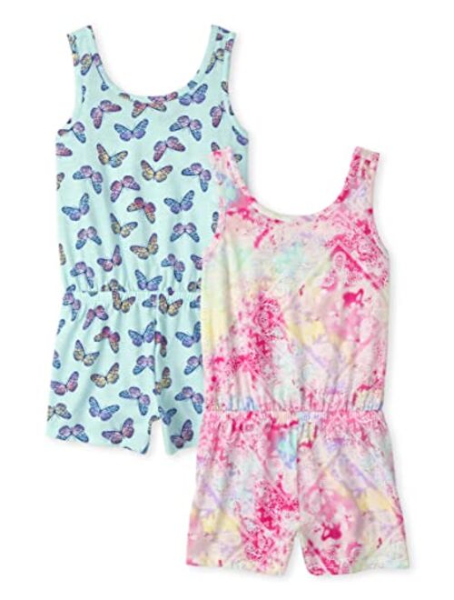 The Children's Place girls The Children's Place Girls Print Romper 2-pack