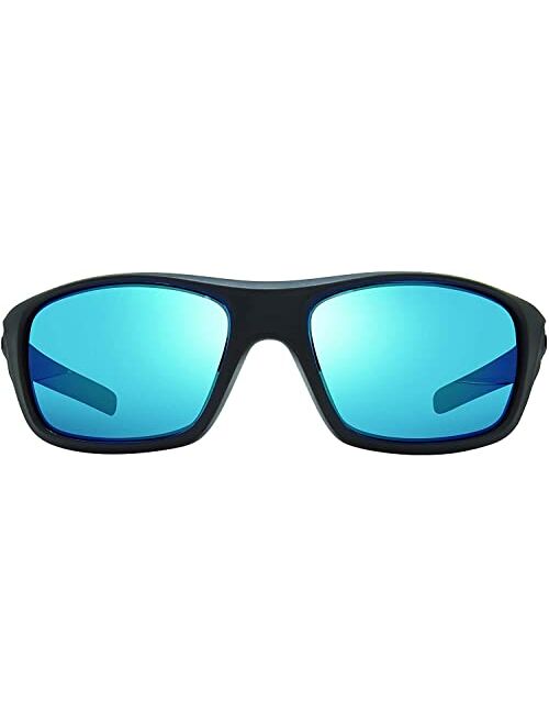 Revo Sunglasses Jasper: Polarized Crystal Glass Lens with Large Rectangle Wrap Frame