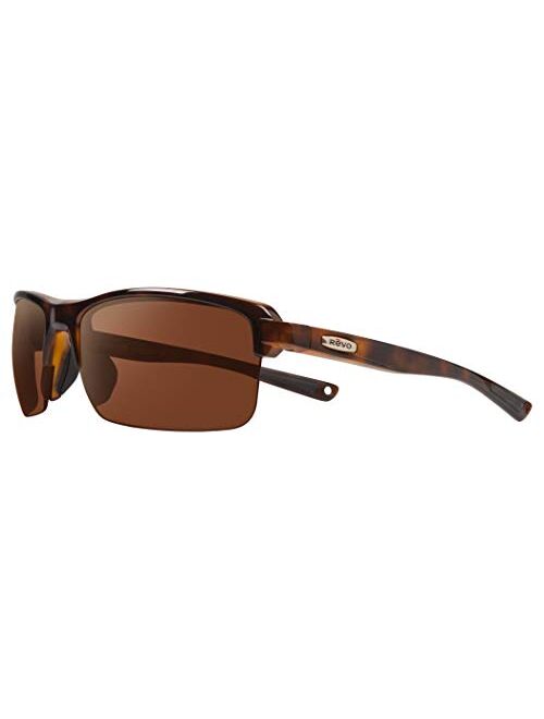 Revo Sunglasses Crux N: Polarized Lens Filters UV, Semi-Rimless Rectangle Wrap Frame