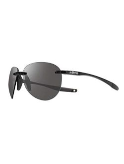 Sunglasses Descend A: Polarized Lens with Rimless Aviator Frame