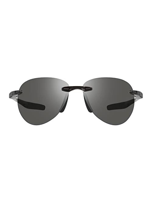 Revo Sunglasses Descend A: Polarized Lens with Rimless Aviator Frame