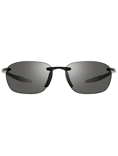 Revo Sunglasses Descend Fold: Polarized Lens with Rimless Foldable Frame