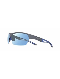 Sunglasses Jett: Polarized Lens with Semi-Rimless Rectangle Wrap Frame