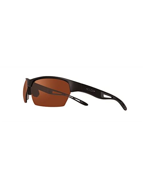 Revo Sunglasses Jett: Polarized Lens with Semi-Rimless Rectangle Wrap Frame