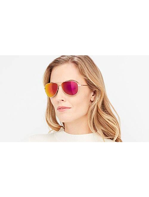 Revo Sunglasses Relay: Womens Polarized Lens with Metal Aviator Frame