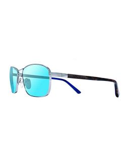 Sunglasses Clive: High-contrast Polarized Crystal Glass Lens with Metal Rectangle Frame